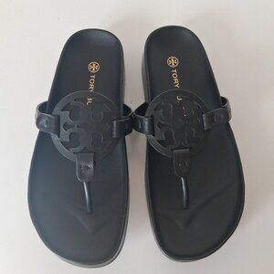 Tory Burch Miller Cloud Calf Leather Sandals Size 8